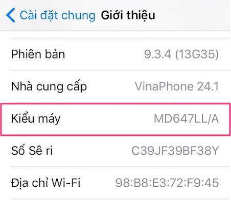 iphone mã ah/a của nước nào