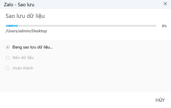 tien hanh sao luu tin nhan zalo