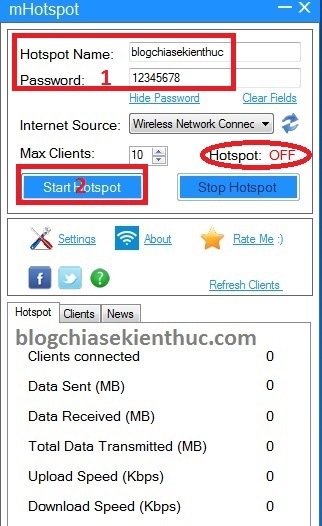 Phần mềm phát WiFi miễn phí mHotspot, đơn giản & hiệu quả