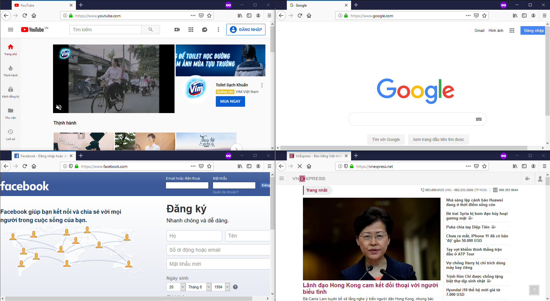Phần mềm chia màn hình máy tính
