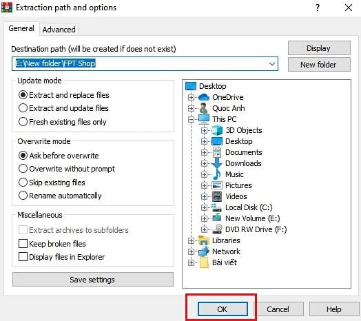 Cách dễ nhất để giải nén tệp rar trên Windows 10