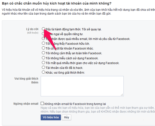 Cách khóa fb tạm thời trên iPhone