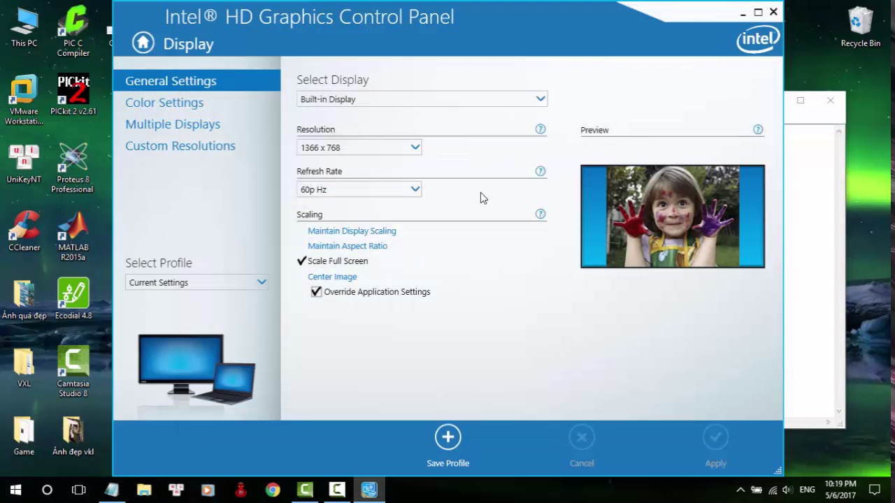 Cân màu màn hình Samsung