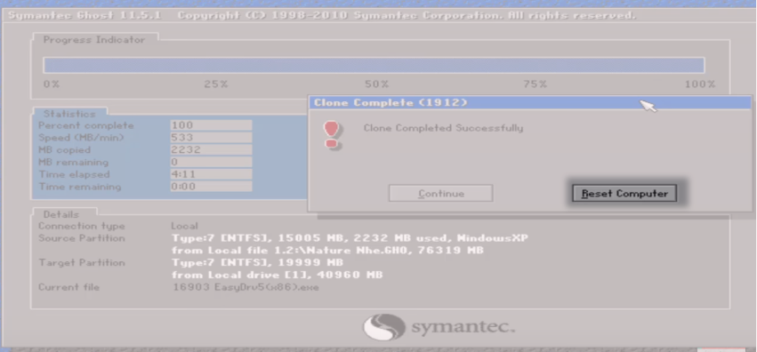 Chọn Reset Computer để khởi động lại máy tính Chọn Reset Computer để khởi động lại máy tính