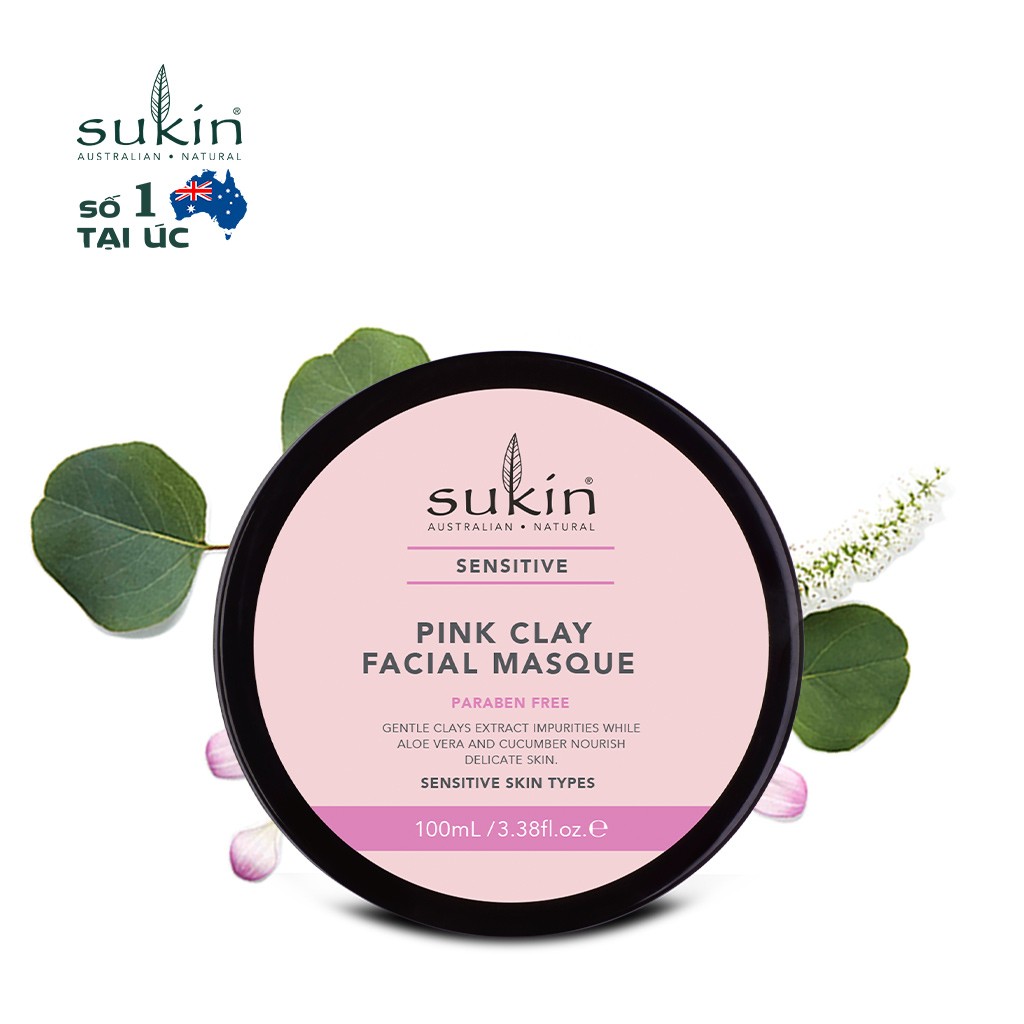 Mặt Nạ Đất Sét Hồng Cho Da Nhạy Cảm Sukin Sensitive Pink Clay Facial Masque 100ml - 1259101726