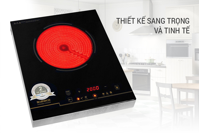 Review bếp hồng ngoại giá rẻ Sanko SI-718S hot nhất năm 2021