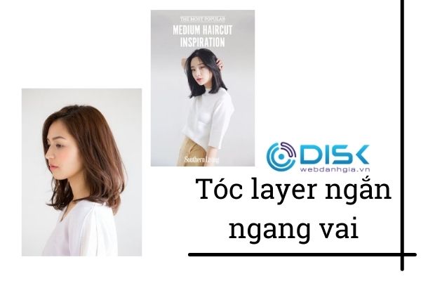 Tóc layer nữ đẹp ngắn ngang vai quyến rũ Tóc layer nữ đẹp ngắn ngang vai quyến rũ