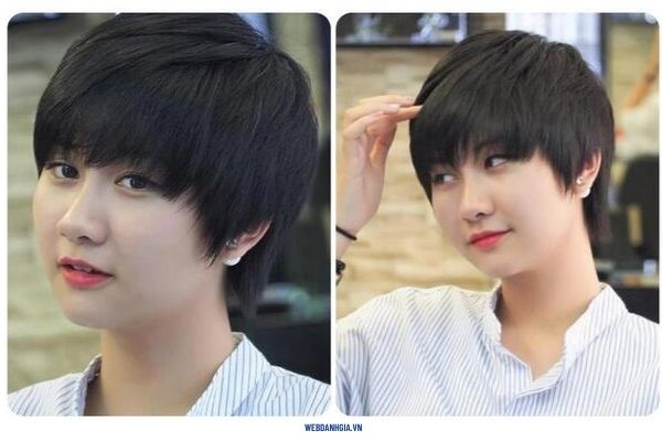 Kiểu tóc ngắn nữ đẹp cho mặt tròn tạo hiệu ứng cho mặt nhỏ gọn hơn Kiểu tóc ngắn nữ đẹp cho mặt tròn tạo hiệu ứng cho mặt nhỏ gọn hơn