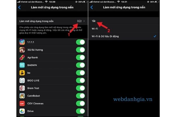 Tắt ứng dụng chạy ngầm trên iphone Tắt ứng dụng chạy ngầm trên iphone