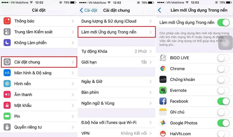 Hạn chế ứng dụng chạy ngầm Hạn chế ứng dụng chạy ngầm